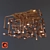 Copper Pipe Chandelier: Industrial Elegance 3D model small image 1
