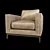 Luxury Hockney Deluxe Armchair 3D model small image 3