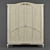 Golden Patterned Beige Wardrobe 3D model small image 1