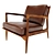 Vintage Scandinavian Lounge Chair 3D model small image 1