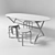 Modern Birch Table and Chairs 3D model small image 3