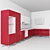 Modern Kitchen Set: Organized Cabinets 3D model small image 1