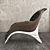 High-Quality Designer Leather Armchair 3D model small image 2