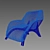 High-Quality Designer Leather Armchair 3D model small image 3