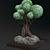 Whimsical Cartoon Tree Sculpture 3D model small image 2