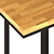  Rustic Oak Loft Stool 3D model small image 2