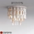 Modern Aged Silver Ceiling Light 3D model small image 1