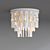 Modern Aged Silver Ceiling Light 3D model small image 3