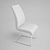 Sleek Leather Chrome Dining Chair 3D model small image 3