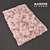 Soft Pink BLUSH Faux Fur Rug 3D model small image 1
