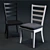 C&B Harper Chair & Avalon Table Set 3D model small image 2