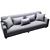 Contemporary Grey Sofa - Exquisite Design 3D model small image 1