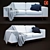 Cozy Sofa Set with Pillows & Blanket 3D model small image 1