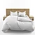 Contemporary White Bed 3D model small image 1