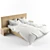 Contemporary White Bed 3D model small image 2