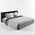 Sleek and Stylish Bed 3D model small image 1