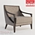 Elegant Toulouse XL Armchair 3D model small image 1