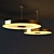 Sleek Metal Modern Ceiling Light 3D model small image 1