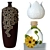 Elegant Set of Vases - Includes Tablecloth 3D model small image 2