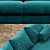 Elegant Fendi Casa Sofa 3D model small image 2