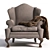 Plaid-Patterned Chair: Stylish and Comfortable 3D model small image 2