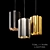 Tom Kirk Facet Pendant - Elegant Statement in Black Nickel, Stainless Steel, and Gold 3D model small image 1