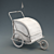 Double Seat Bike Trailer 3D model small image 2