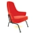 Modern Red Chair 3D model small image 1