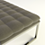 Sleek Low Poly Bench 3D model small image 2