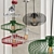 Colorful Metal Suspension Cage Light 3D model small image 1