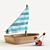 Wooden Sailboat Toy - 16*8*14 cm 3D model small image 1