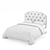 Elegance Queen Upholstered Bed 3D model small image 2