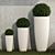 Stylish Outdoor Planters Collection 3D model small image 1