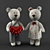 Cuddly Bears: 50cm Height 3D model small image 1