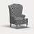 Quilted Garden Chair: Elegant and Luxurious 3D model small image 2