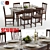 Sleek Scavolini Armony Dining Set 3D model small image 1