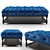 Luxury Chesterfield Ottoman Coffee Table 3D model small image 1