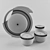 Elegant Tea Set 3D model small image 2