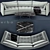 ERBA ALCHIMIA TONDO: Modern Italian Circular Sofa 3D model small image 2