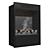 Eugene RealFlame - 3D Electric Fireplace 3D model small image 1