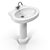 Cezares PRIMO: Modern Single-Hole Sink with Column Mount 3D model small image 1