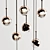 Dora LED Multi Light Pendant: Elegant Illumination for Any Space 3D model small image 2