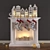 Festive Candles & Fireplace Décor 3D model small image 1
