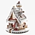 Yuletide Delights Gingerbread House 3D model small image 1