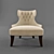 Baker Tufted Lounge Chair 3D model small image 1