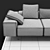 Sleek and Stylish Kartell Largo Sofa 3D model small image 2