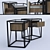 Industrial Loft Bedside Table 3D model small image 2