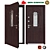 Flora Metal Door: Premium Quality and Design 3D model small image 1