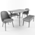  Retro Chic Dining Set 3D model small image 3