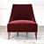 Modern Armless Slipper Chair by Crate and Barrel 3D model small image 2